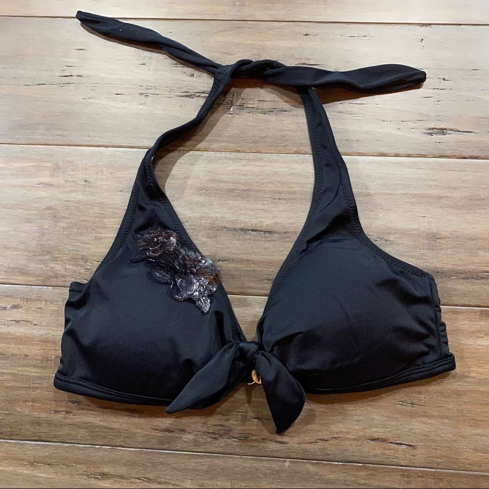 5 for $25 Yama May swim top‎ halter with flower embellishment